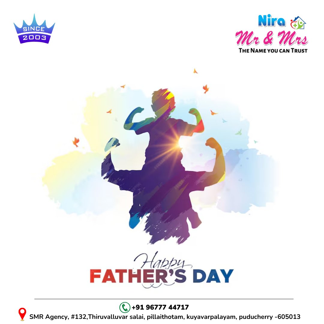 SmrAgency's tweet photo. The heart of a father is the masterpiece of nature. Happy Father's day ❤️❤️❤️
#fathersdaygifts #fathersday #father #appa #appalove #smragency #niramrandmrs #pondicherry #floorcleaner #phenly #detergentliquid https://t.co/2dKhW2dD48