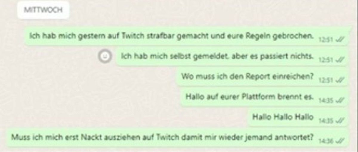 Shurjoka schreibt solche Nachrichten an ihren Twitch Partner Manager und wundert sich, dass sie ignoriert wird