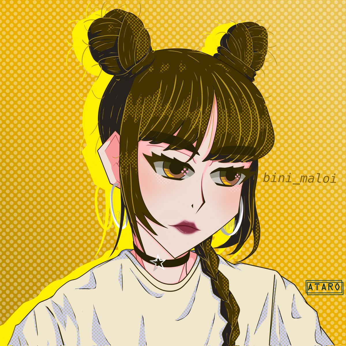 ataro_kun_'s tweet photo. Oh hello there misteryoso🎶
@bini_maloi fanart!!💛🐼

#Bini #maloi #Fanart https://t.co/P4necxPnMp