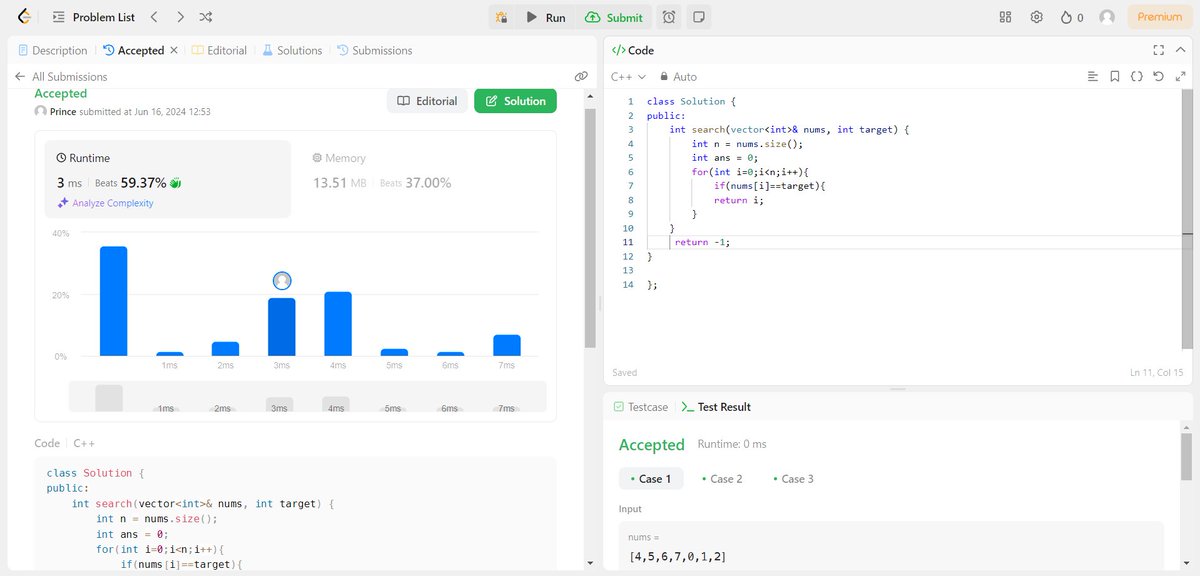 Princeishere0's tweet photo. Day 9 of #100daysofcodeCompleted with 3 questions of @striver_79 A2Z DSA sheet. Conceptual questions such as 
1. Count occurrences of a number in a sorted array with duplicates 
2. Search in Rotated Sorted Array I and Array II.
 #buildinpublic https://t.co/M4IjsWHIBI