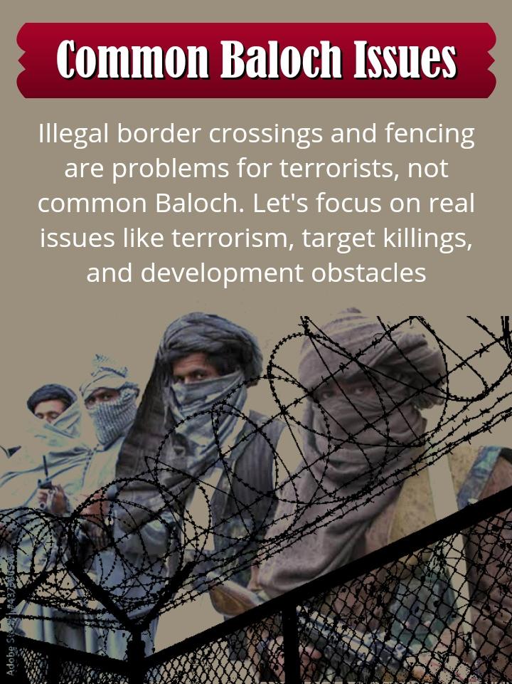 seasurfer12's tweet image. Common Baloch Issues
Illegal border crossings and fencing are problems for terrorists, not common Baloch. Let's focus on real issues like terrorism, target killings, and development obstacles. #BalochUnity #RealIssues #Balochistan 
#Abhiya #Perletti