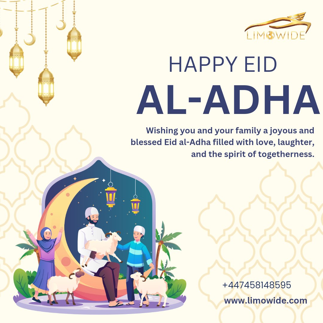 limowide_'s tweet photo. At Limowide, we are grateful for your continued trust and support. This Eid, let us remember the true essence of sacrifice and compassion. May your journeys be filled with happiness and your destinations with success. https://t.co/Z6eBIERaA8