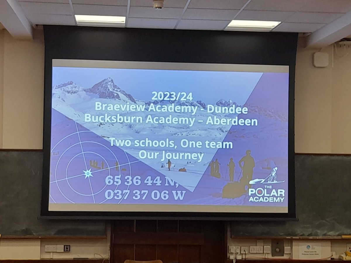 Last week Jamie, Rayne and Carly presented to both academics in Oxford University and the Scott Polar Research Institute on their Greenland journey with The Polar Academy. 
Well done to all three who were outstanding. 
#WeAreBraeview
#DundeeLearning
#Communication
