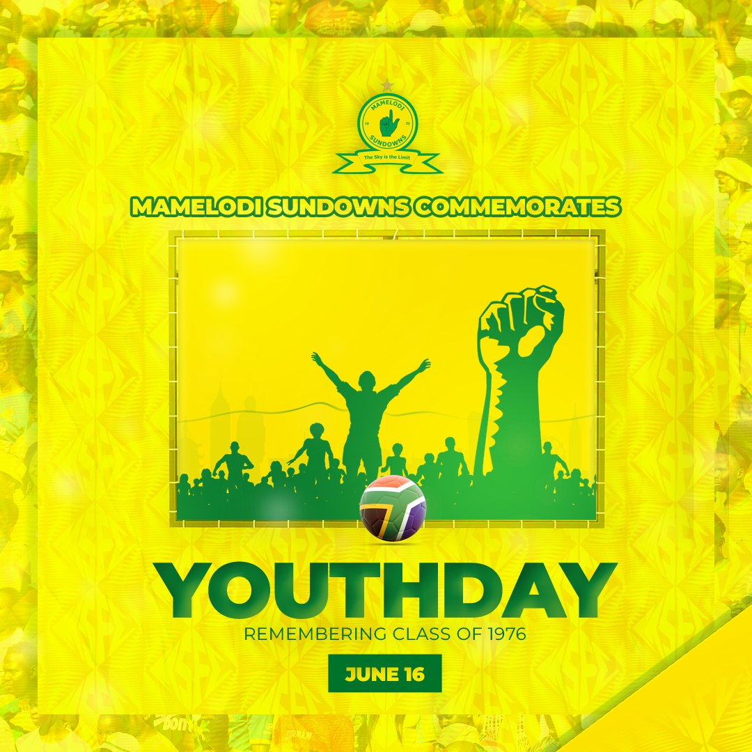 Mamelodi Sundowns joins all  South Africans in commemorating Youth Day! 🙌

Be the change you want to see! 🇿🇦

#Sundowns #SundownsLadies