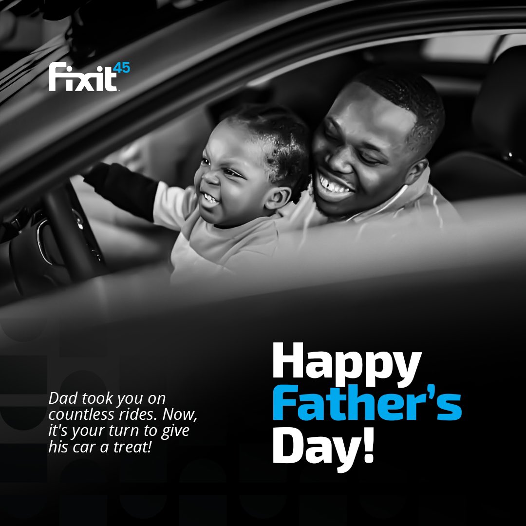 fixit45hq's tweet photo. This Father's Day, show your appreciation with the gift of safety and reliability. 

Fixit45 is more than just repairs, it's about keeping families on the road with our tech services. Our skilled technicians provide a full range of services, ensuring Dad's car gets the expert care it deserves. We prioritize quality workmanship and upfront communication, putting you first every time.

Contact Fixit45 today for a Father's Day service promo! Call  +2348061440051 or book an appoitment https://t.co/eyGFFJhUNV

 #Fixit45 #FathersDay #AutoRepair #Tech