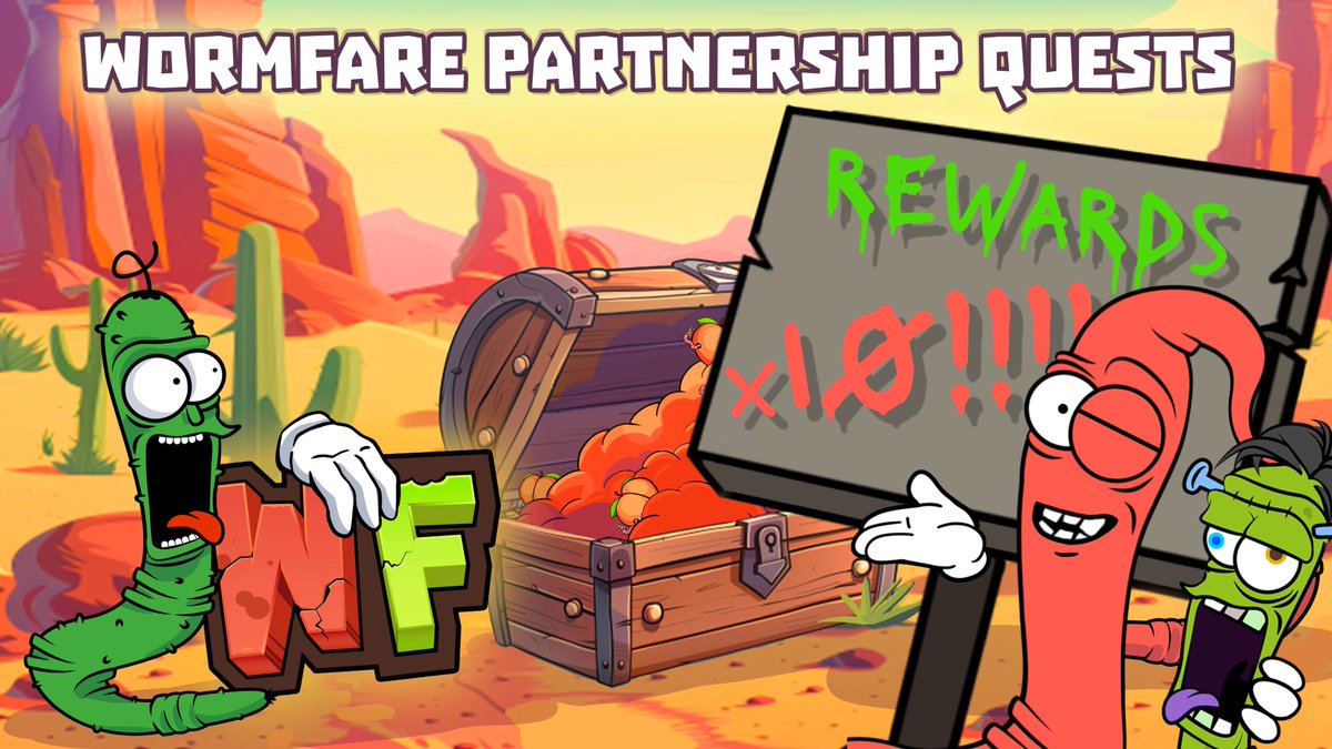 wormfare's tweet photo. 🔥🔥🔥

🧙‍♂️Astrologers has declared a month of the Worm!

⭐️All Slap Partnership Quests rewards increase X10!⭐️

#wormfare #Giveaway #wormslap