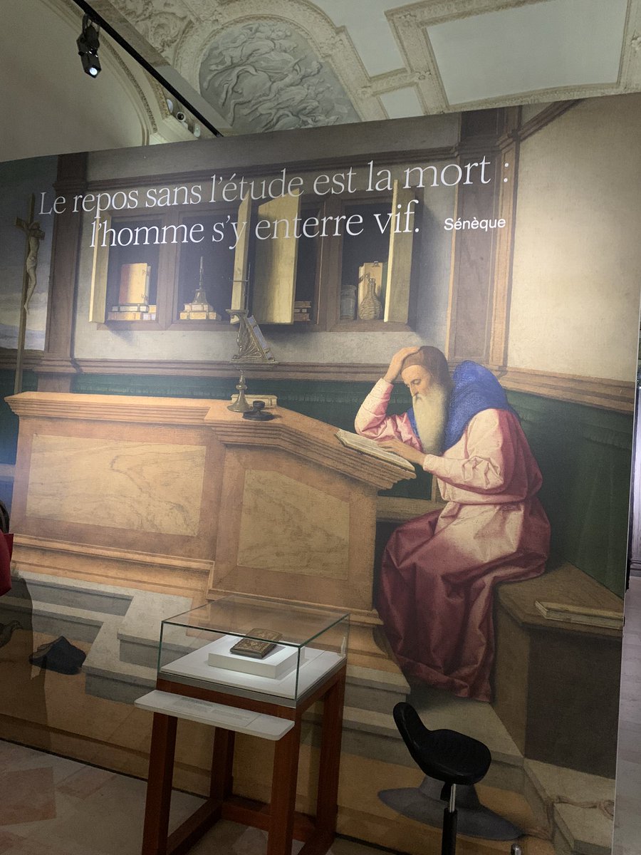 LegendusEst's tweet photo. Exposition ‘L’invention de la Renaissance. L’humaniste, le prince et l’artiste’ à @laBnF | Richelieu 

- Portrait de Ptolémée, Urbino, 15è, sur bois. L’un des 28 hommes illustres peints pour décorer le #studiolo de Frédéric de Montefeltro, duc d’Urbino, condottiere, bibliophile
1 https://t.co/8tVem5Rjff