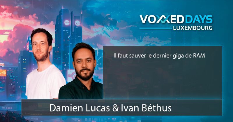 Damien Lucas et Ivan Béthus viendront vous expliquer comment sauver vos Gigas de RAM à Voxxed Days Luxembourg 

mobile.devoxx.com/events/voxxedl… 

#voxxed_lu #speakers
