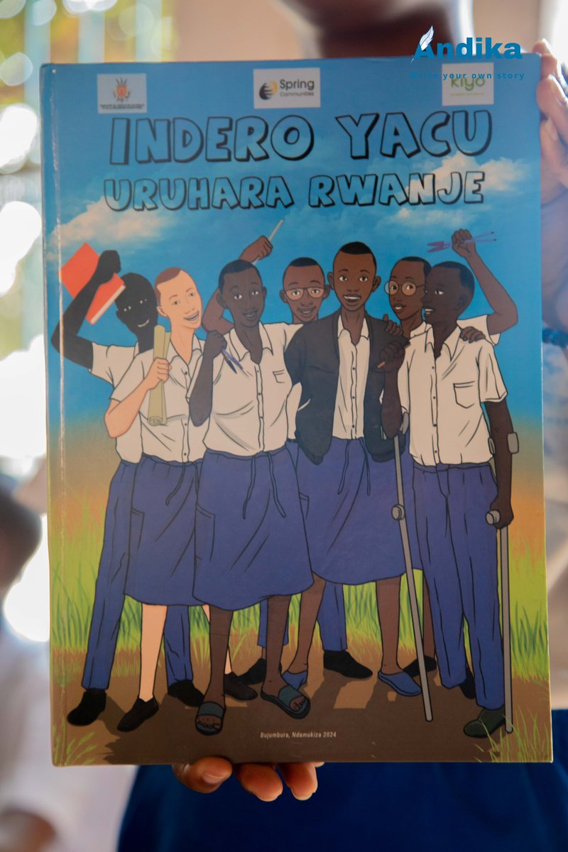 andikamagazine's tweet photo. Spring Communities @Spring_Cmties in collaboration with the Ministry of National Education and Scientific Research @MENRS4 , with funding from the Belgian NGO KIYO, has officially launched an educational tool the “Comics” on June 14, 2024 at the Holy Family School of Kinama.. These comics books will be used in schools.

Among the six target schools; the 3 schools of Bujumbura City and 3 of Bujumbura Rural where it carries out its activities, @Spring_Cmties has chosen the Holy Family School to officially launch an educational tool condensing the themes which reflect the challenges that pupils encounter in educational establishments in particular the children's rights, unwanted pregnancies, massive repetition of grades.

The ceremonies attended by the Executive Director of Spring Communities, Hardy Ruremesha, the Representative of the Belgian NGO Kiyo in Burundi, Sandrine Sangwe, the representative of the Minister of National Education and Scientific Research, the General Director of Curricula and Educational Innovations Prof André Nduwimana, the Director of the Holy Family High School of Kinama Alexis Niyonzima, the provincial director of education and other educators.

#andikamagazine
#writeyourownstory
#MENRSC
#KIYO
#springcommunities