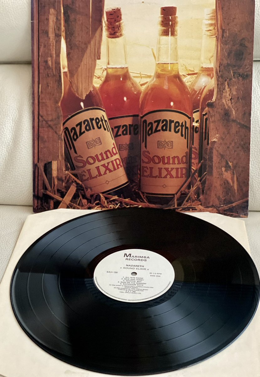 lisedk_t's tweet photo. #Nazareth Released #SoundElixir In June 1983: My Copy is a Ultra rare Marimba Record vers.. This 1st UK version on Marimba was withdrawn after a court battle with the old manager and very very few copies of this album came out.The label reads SAH 130 but the sleeve reads MAR 130. https://t.co/whnocpsE1h