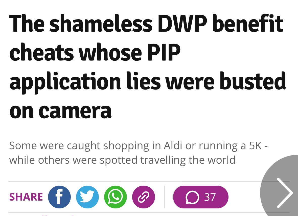 Are disabled people not allowed to go shopping or on holiday now? It’s not a coincidence these stories are coming out when the DWPs own figures show there was almost 0% pip fraud last year