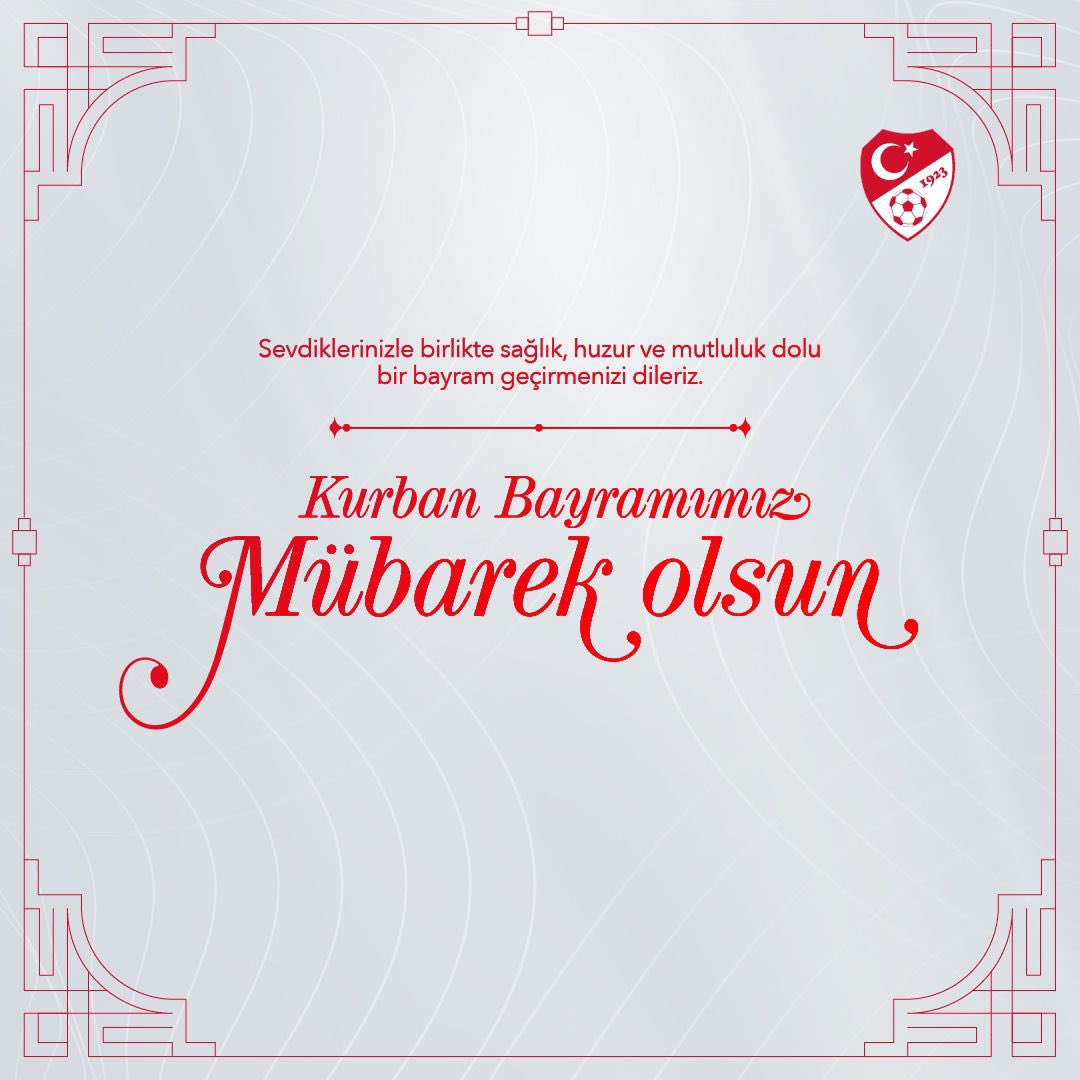 TFF_Org's tweet photo. Kurban Bayramı'nın ülkemize, milletimize ve spor camiamıza huzur, kardeşlik ve mutluluk getirmesini temenni ediyor; İslam aleminin bayramını kutluyoruz. Bayramınız mübarek olsun. #KurbanBayramı https://t.co/Gl4DTtd5d1