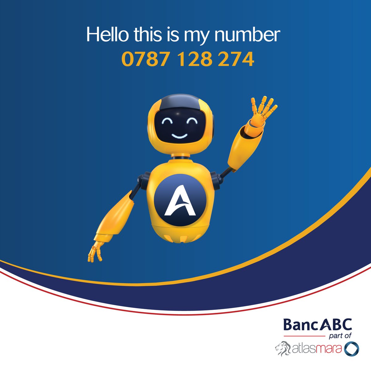 BancabcZW's tweet photo. Let Ally π€ assist you 24/7!
Simply WhatsApp 0787 128 274 π²
Ally will assist you with:
π€ Zipit (USD & ZiG)
π€ Internal Transfers (Zipit & Zig)
π€ Bill Payments (USD - All & ZiG ZETDC tokens, Liquid & Econet Airtime)
#BeSmartGoDigital
#Ally π€
#ATeamπ
#BankDifferent π¦ https://t.co/uV1GtlOvOX