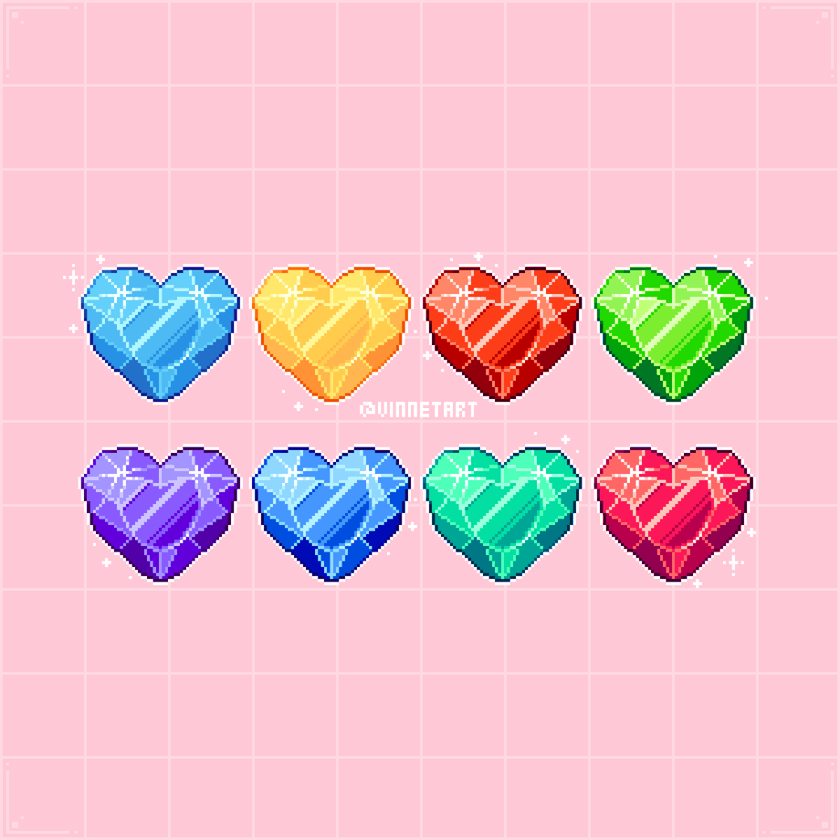 Sailor Crystals! 💎✨

#pixelart #ドット絵