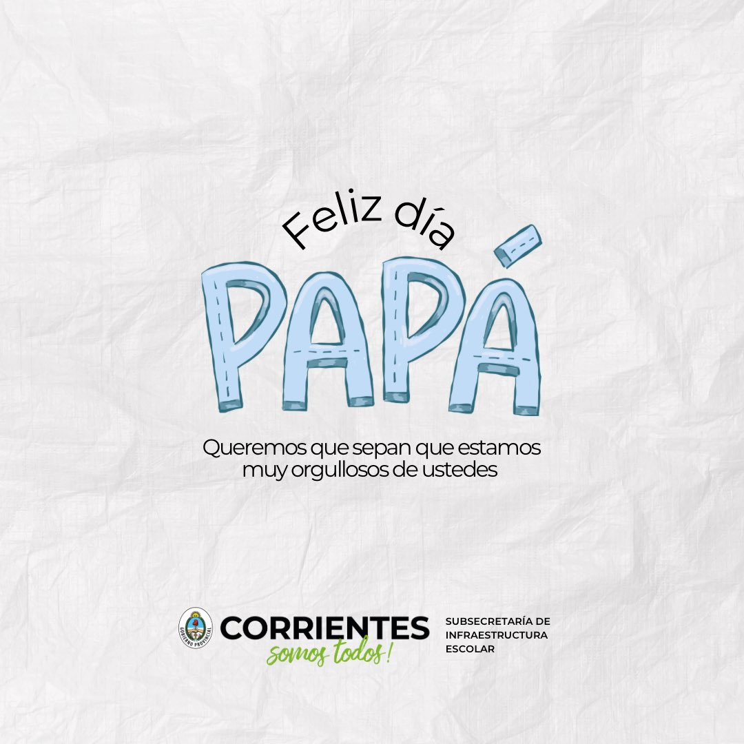 SIE_Corrientes's tweet photo. ¡Que tengan un hermoso y bendecido día, padres correntinos! https://t.co/IgqF51Ec8Z