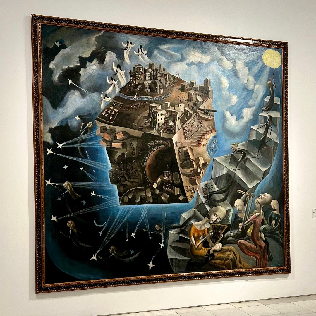 museoreinasofia's tweet photo. Hoy, en #DespiertaConArte, amanecemos con “Un mundo” (1929).

Si hubo una obra que causó sensación en el madrileño Salón de Otoño de finales de los años 20, fue sin duda este óleo de Ángeles Santos. 

Un monumental lienzo de 3 x 3 metros realizado en Valladolid.

📍Sala 205.06 https://t.co/znQRbk1C6h