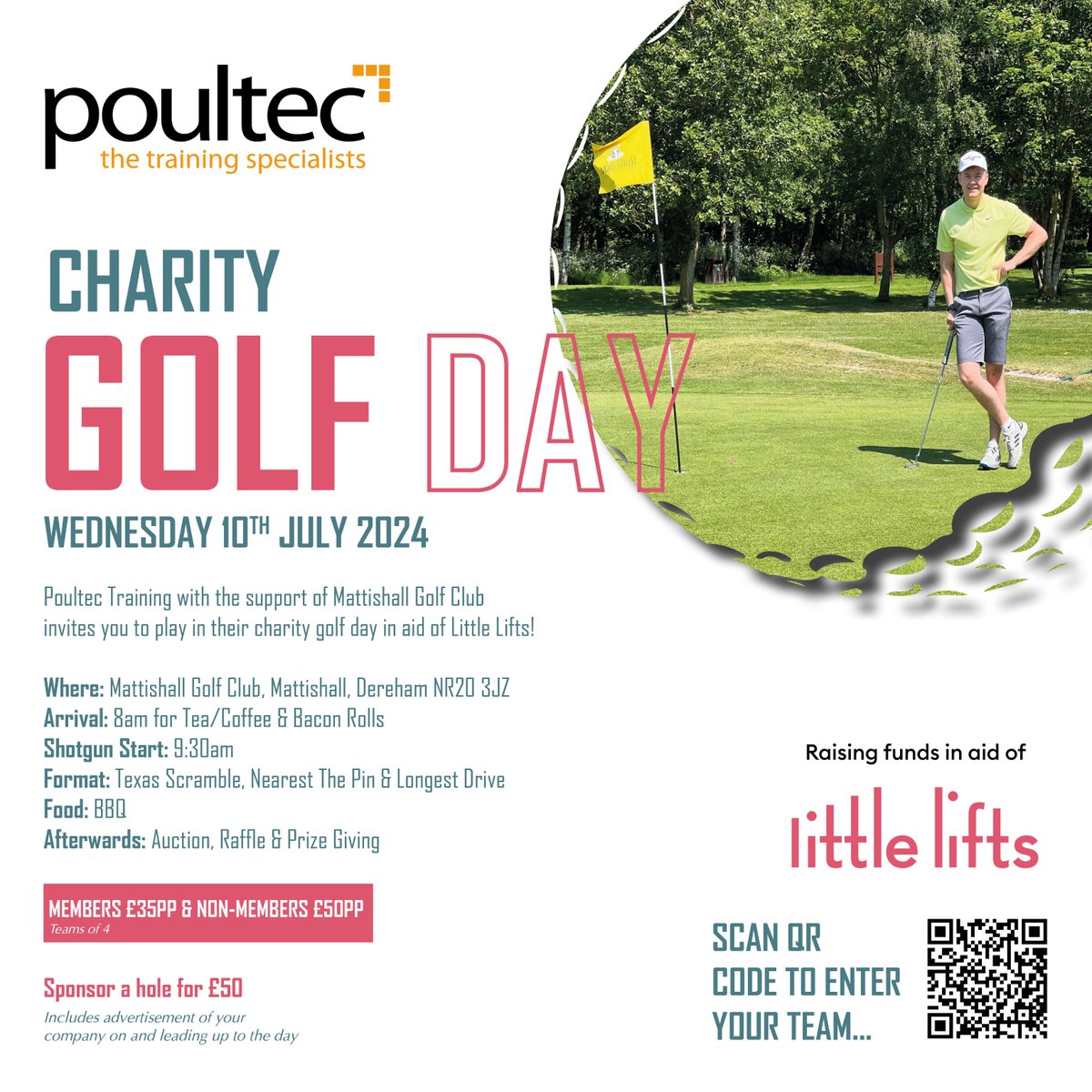 Join us for our charity Golf Day! Open to all—register your team today and be part of this fantastic event.⛳️🏌️‍♀️

ENTER YOUR TEAM: surveymonkey.com/r/PoultecGolfD… 

All proceeds benefit the Little Lifts charity. We’d love to see you there!