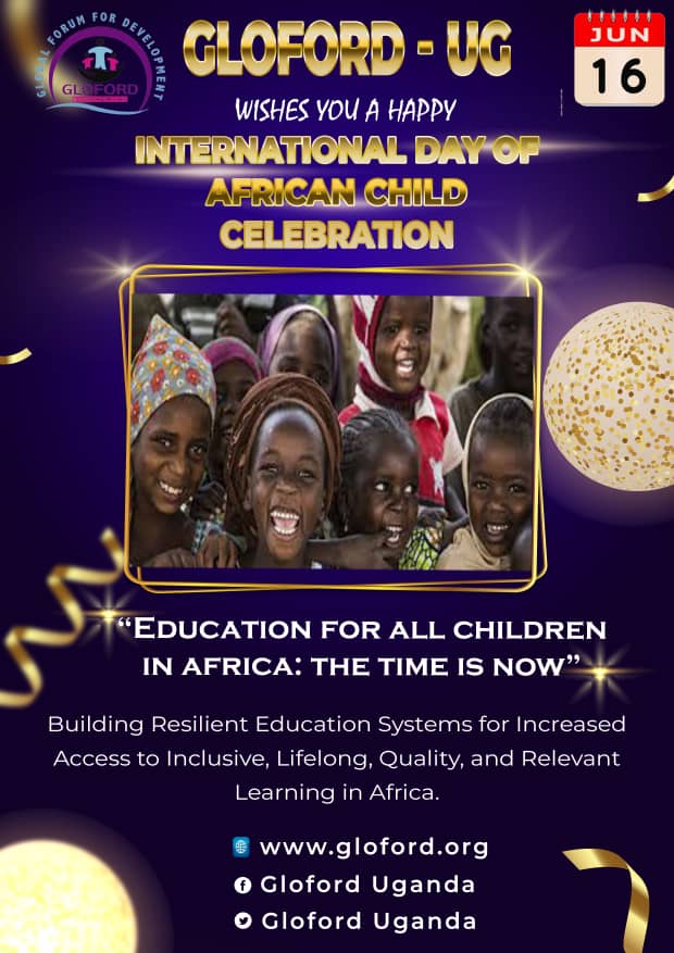 gloforduganda's tweet photo. 🌍 join @gloforduganda in Celebrating the International Day of the African Child! 

Let's honor their resilience and potential. Together, we can ensure every child has access to quality education, healthcare and opportunities in Africa .#DayOfTheAfricanChild  #FutureLeaders https://t.co/RdNcSpA1hX