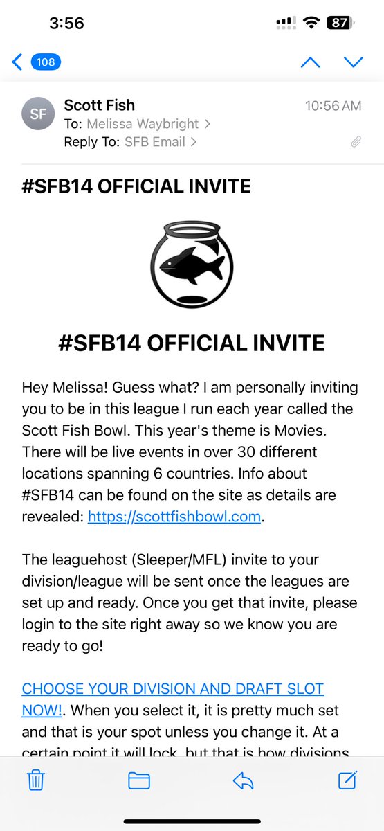 RorschachWay's tweet image. I am so super excited!!  Got my official invite into the fantasy football big leagues, thanks so much Scotts!!  @ScottFish24 for including me and @TheGamersDome for encouraging me to apply!!  It’s going to be so much fun!!  #SFB14 #firsttimer #rookie