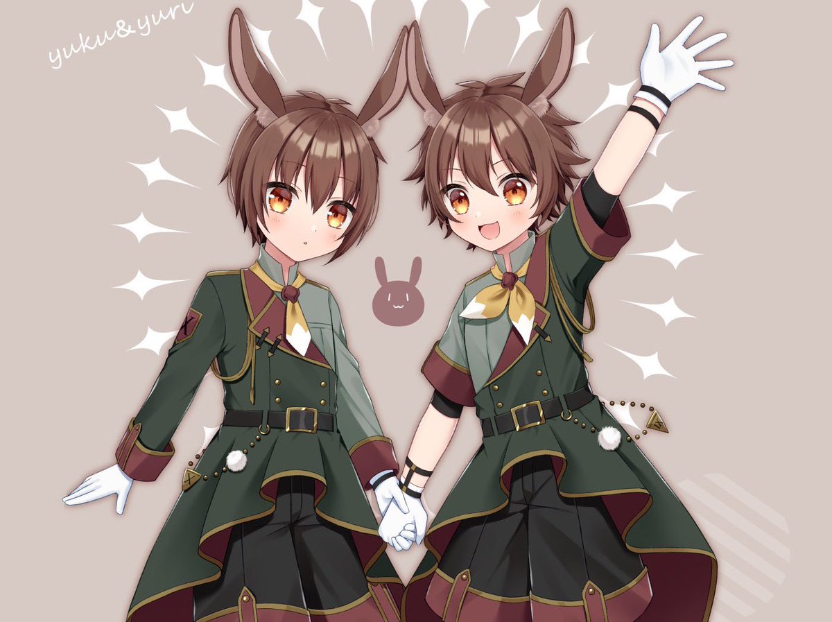 「#双子に会えるハッシュタグ双子ぉ〜!!!すき! 」|水澄あんず@依頼募集中のイラスト