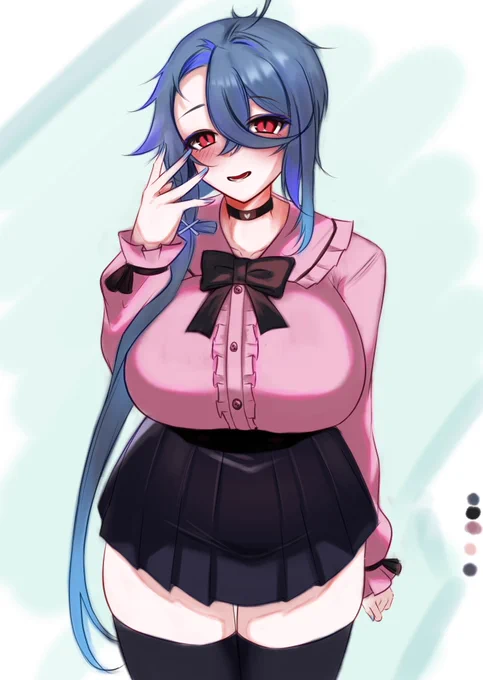 ゴシック系(地雷系)ファッションのフォッシュマスク差分つき#アズールレーン 