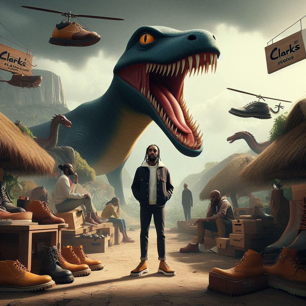 NowMusicPod's tweet photo. And for part two, we have "Popcaan extols the virtues of Clarks shoes to AlunaGeorge."

I  should warn you, though, that even after listening to the episodes, the  presence of dinosaurs in this picture will be confusing.

https://t.co/Bmfy3SKVAw https://t.co/v21Htcf50h
