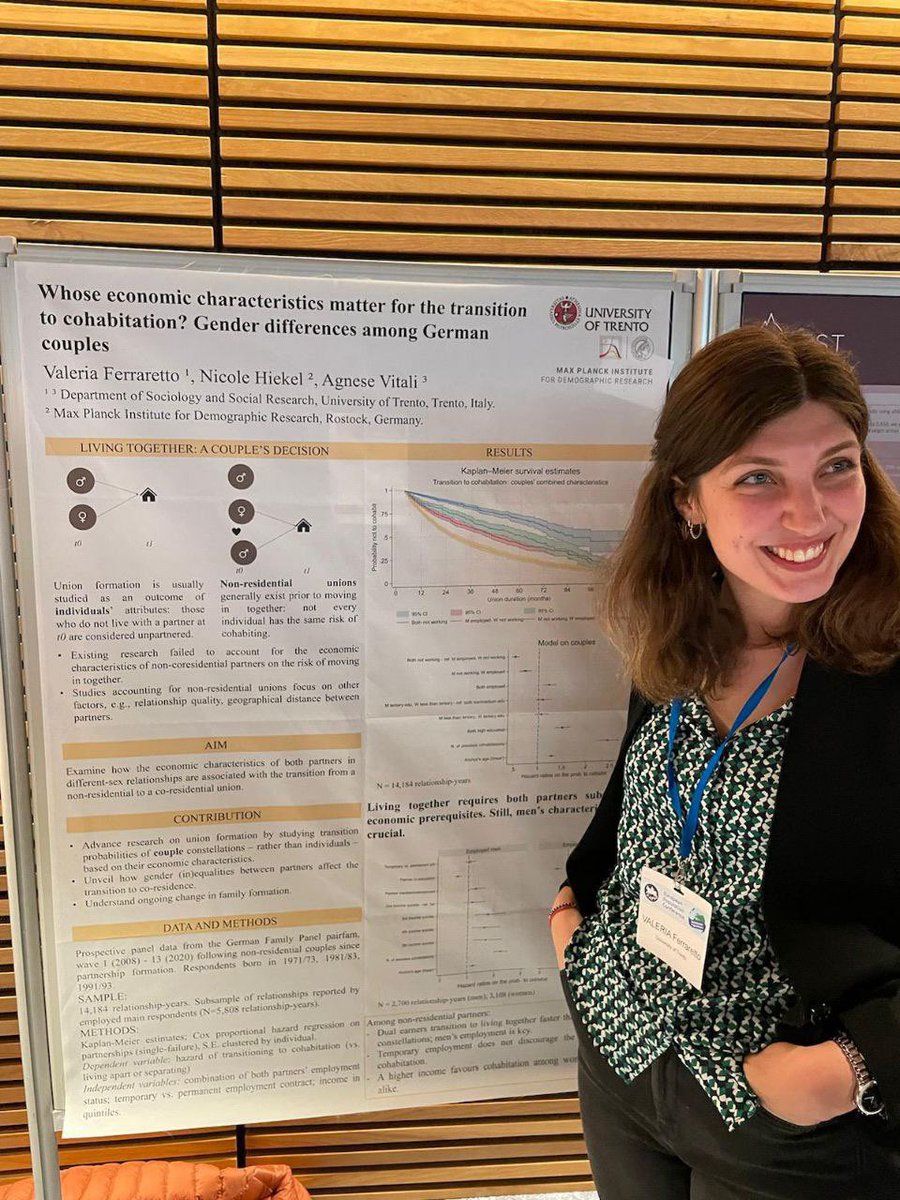 CSIS_Unitn's tweet photo. Lastly, @v_ferraretto (w/ @agnevitali &amp; @NHiekel ) and @annacaprinali (w/ @DBoertien ) discussed transition to cohabitation and the educational premium of LGB people. https://t.co/Y4eeZozzMF