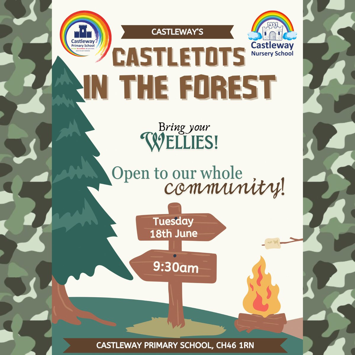 WeAreCastleway's tweet photo. #CastleTots is in the forest this week! As always, all of our community are welcome to join us but this week… bring your wellies! We’re looking forward to seeing you and your youngest children from 9:30am on Tuesday! #WeAreInTheForest #WeAreCastleway https://t.co/1PB9wfKsRw
