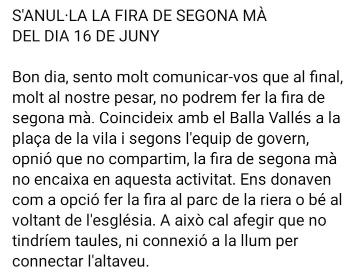 AnnaZamoraSala's tweet photo. Aquest govern no vetlla per tot el poble.
Vol vida, vol activitat, però hi ha lloc per tothom.
@AjSentmenat així no es fan les coses.
Per això i molt més @sentmenatCUP
Vivim pel poble que volem.
#sentmenat #entitats #classisme #nointeressa #moltpostureig #politicafantasma https://t.co/wIHoKl5zdi