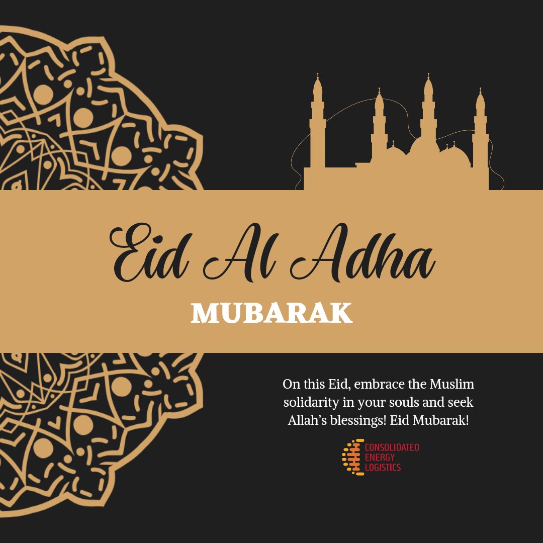 celogisticsltd's tweet photo. Consolidated Energy Logistics Limited wishes the Muslim Ummah a blessed Eid celebration. https://t.co/N1y2Iflohy