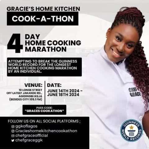 Ade_to_la's tweet photo. I was fed with delicious meal yesterday, definitely going back to support my girl and get free meal. Again!

#recordbreakinggrace #cookingmarathon #cookathon #homechef #longesthomecooking

#recordbreakinggrace #cookingmarathon #cookathon #homechef #longesthomecooking https://t.co/1JCxcy6cWf