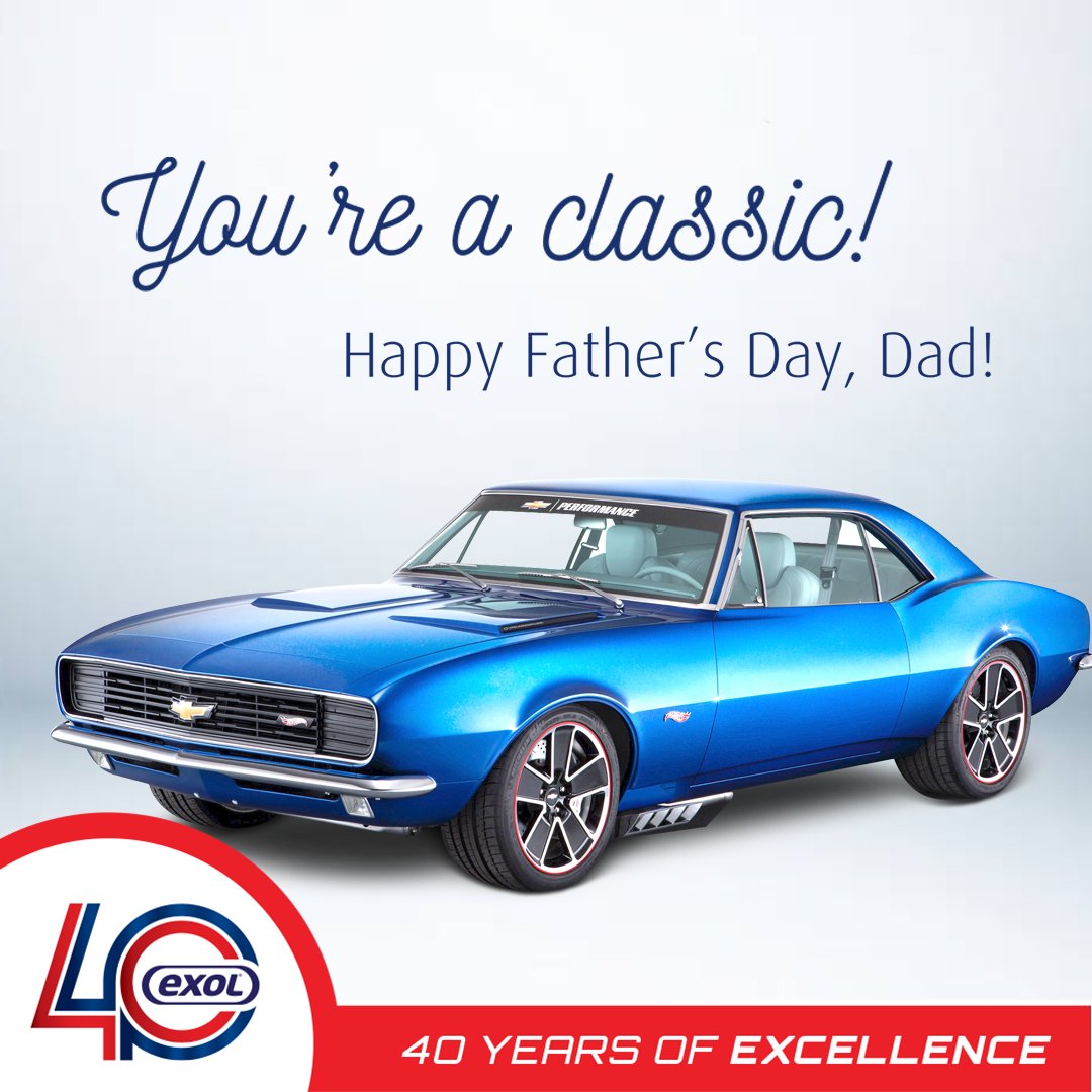 Happy Father’s Day to all the father figures. 

Today and everyday, we celebrate you! 👏

#ExolLubricants #FathersDay #ClassicCar #Automotive