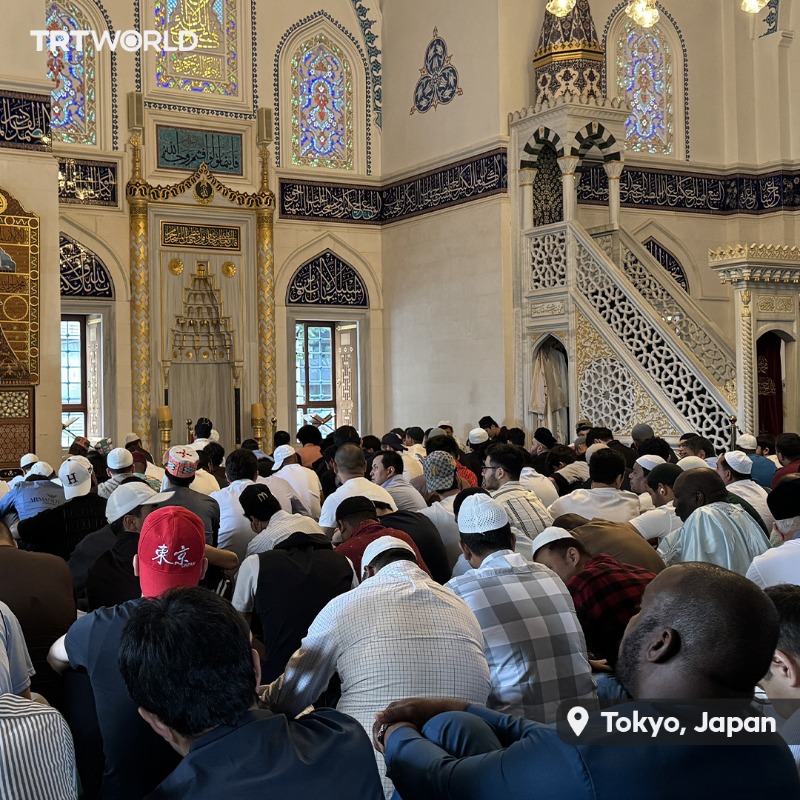 trtworld's tweet photo. Millions of Muslims around the world unite to perform the Eid al Adha prayer on June 16, kicking off celebrations for one of the two most important holidays in the Islamic calendar