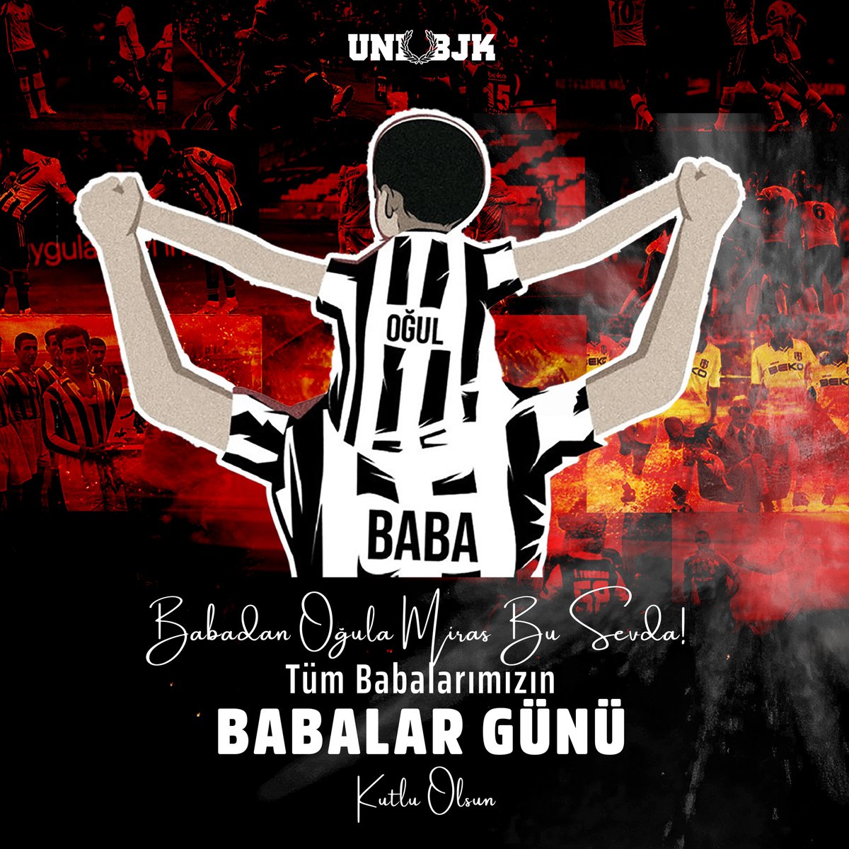 unibjkcom's tweet photo. Omuzlarında maça gittiğimiz , bize Beşiktaş aşkını miras bırakan tüm babaların Babalar Günü'nü kutlarız. #BabalarGünü https://t.co/oIWnkRwe2z