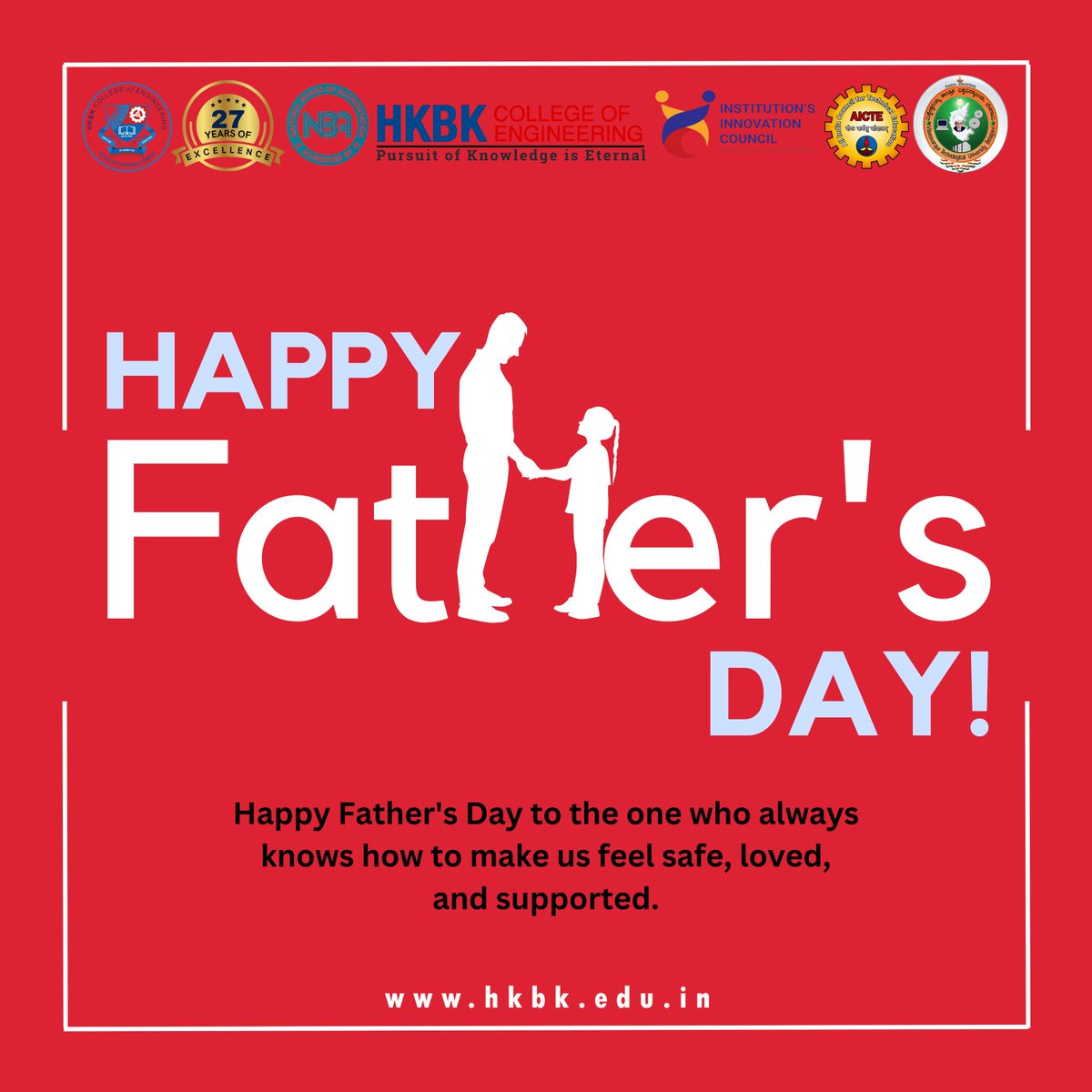 HKBK_Group's tweet photo. Father’s Day is a special occasion dedicated to celebrating dads and father figures. It’s a day to honor their presence in our lives and acknowledge the sacrifices they’ve made to shape our future.
#HKBK #hkbkce https://t.co/NZ5Ni3QcWb
