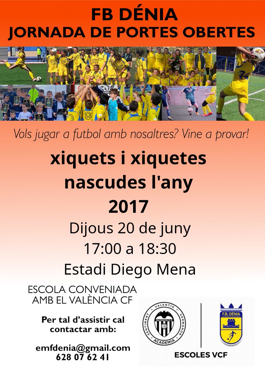 FUTBOLBASEDENIA's tweet photo. VAL👉Jornades de portes obertes!!
Vos esperem!!!
-----------
CAS👉Jornadas de puertas abiertas!
Os esperamos!! https://t.co/tx5zdJjNN1