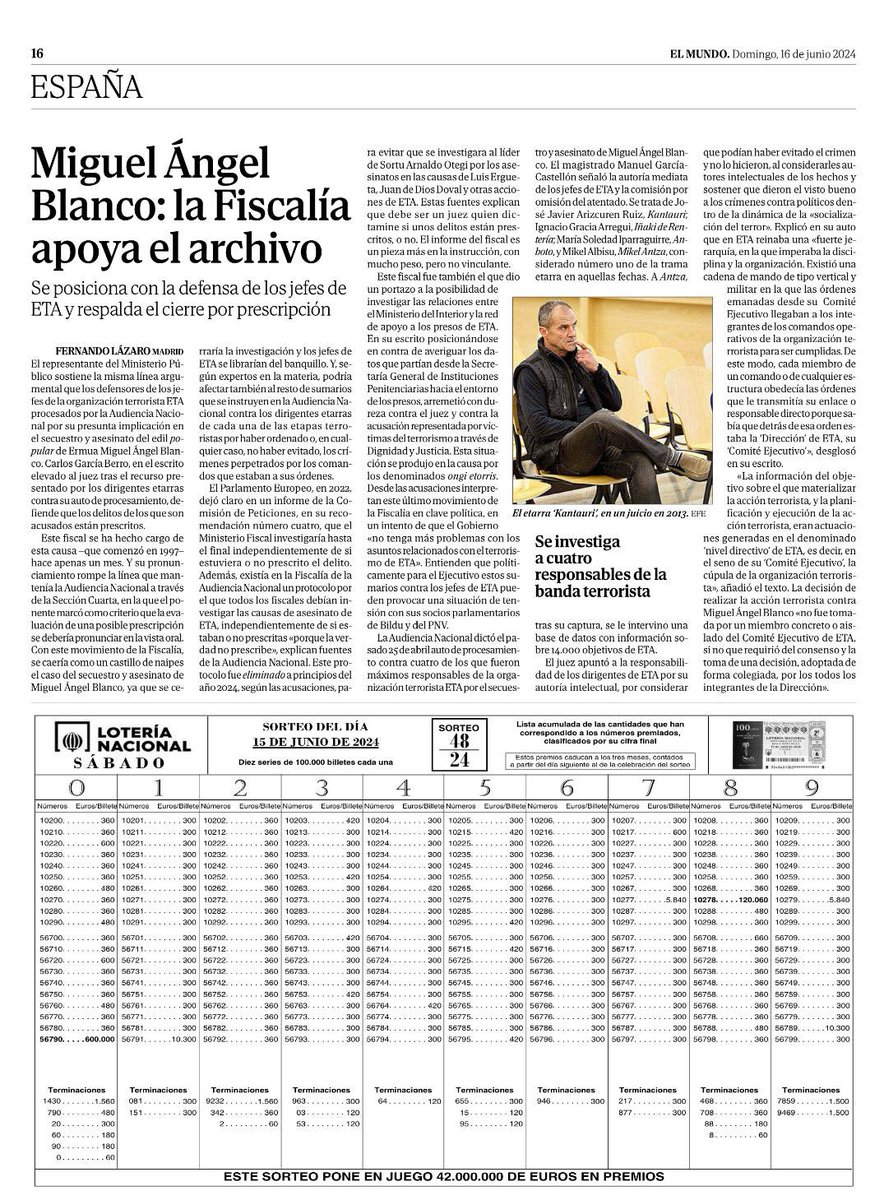 daniel_portero's tweet photo. Volvemos a quedarnos solos sin la Fiscalía en la acusación contra los jefes de ETA. @lazaroelmundo https://t.co/Swl4nKOhht