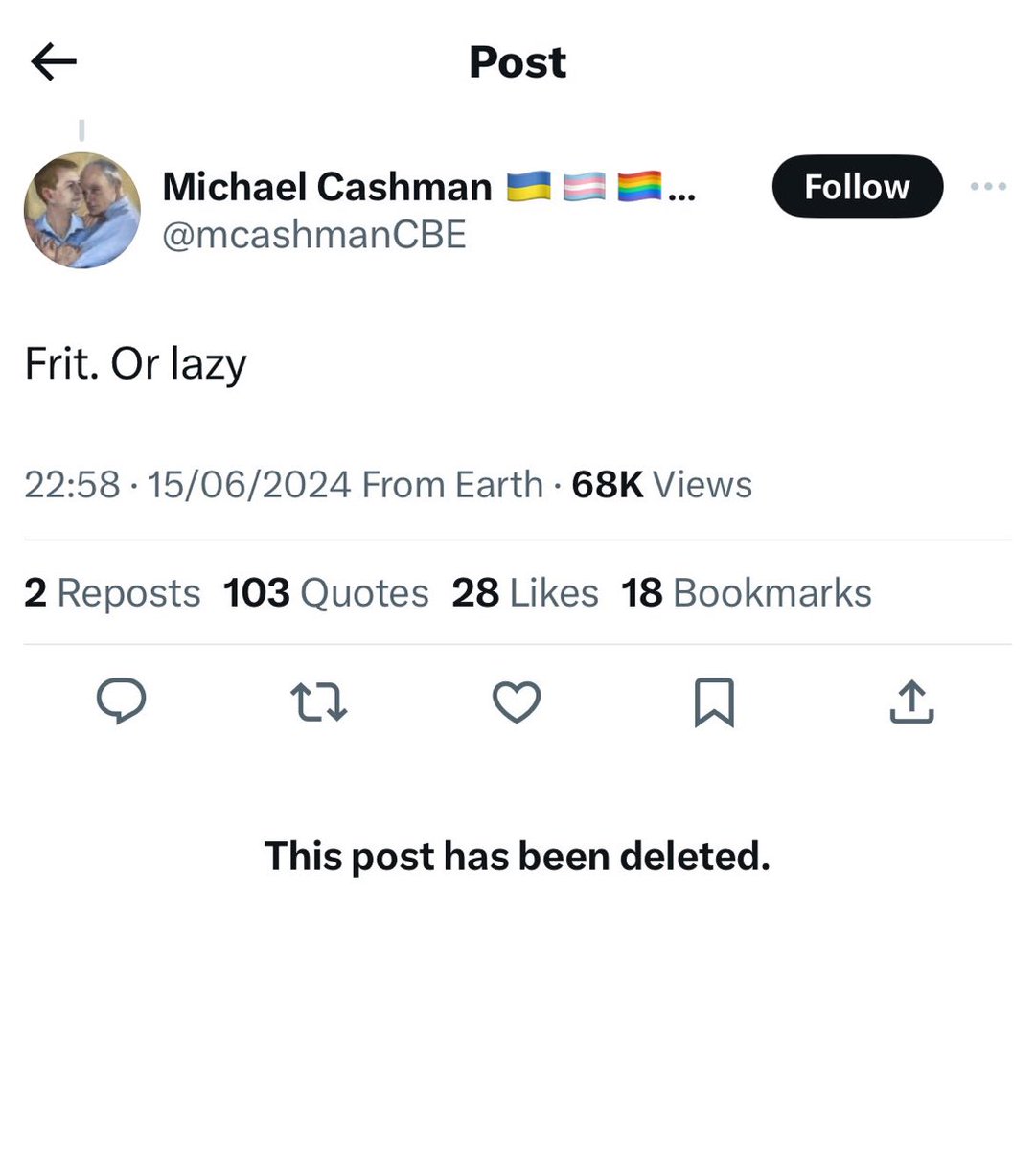 SimonSays_GC's tweet image. Screaming Lord @mcashmanCBE Frit. Or crazy
