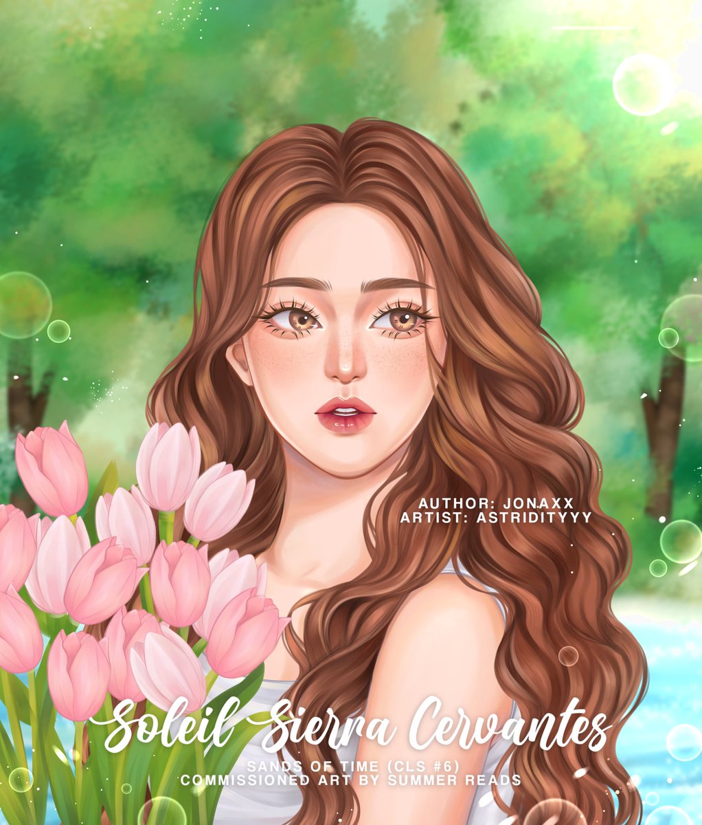 "Who taught you to put on makeup?"
"S-Si Cresia."
"Hmmm."
"B-Bakit? Hindi ba bagay?"
"It looks good on you..."
"You always look good to me." Raoul whispered softly. 

______

Story: Sands of Time By Jonaxx
COMMISSIONED ART by: Summer Reads
Please Do Not Repost. 
Thank You Po!