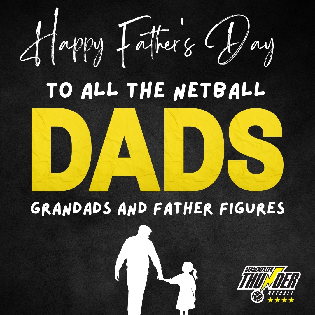 thundernetball's tweet image. Happy Father's Day to all the #netball dads, grandads, and father figures out there who take their #netballers week in, week out, to practice, games and tournaments 💛🖤

Are you still looking for that perfect Father's Day present? Why not treat them to tickets to watch us in the