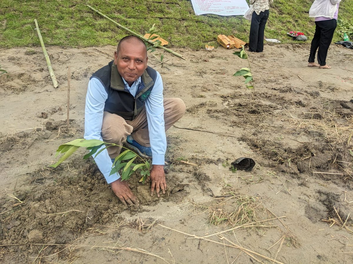 BRCRN2020's tweet photo. BRCRN planted 1000 saplings of indigenous species at Kamal Community Forest, Chulachuli-1, Ilam, on the occasion of Chure Day 2024. Saplings of guava, gooseberry, bamboo, and other species were planted.
@FAONepal @MOFENepal
#chure #conservation #tree #plantation #Nepal https://t.co/Lfi18HcEfL