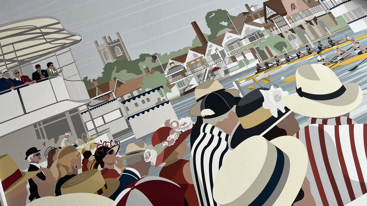 I’ve planned this <a href="/HenleyRegatta/">Henley Royal Regatta</a> artwork for years, sketching it back in 2019. I’m so pleased I have finally worked it up. And I think (hope) that waiting  has meant that I’ve done this iconic scene justice!

See more here… or in Steward’s Art Gallery;

rachelhuntillustration.com/shop/thefinish…