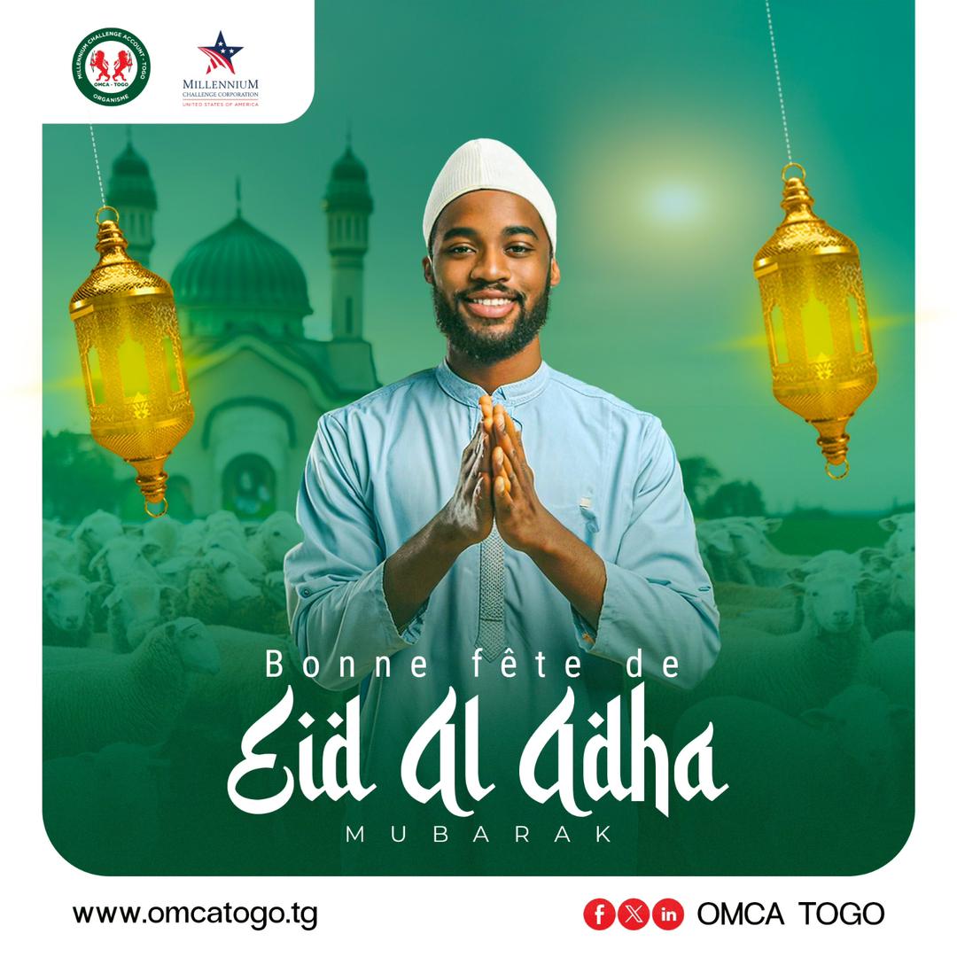 OmcaTogo's tweet photo. Aïd Moubarak à toute la communauté musulmane du Togo et du monde! Que cette fête apporte paix, prospérité et succès dans nos projets.
#ICTProject
#LRAP
#AïdElKebir2024 https://t.co/jXzPbBQLWr