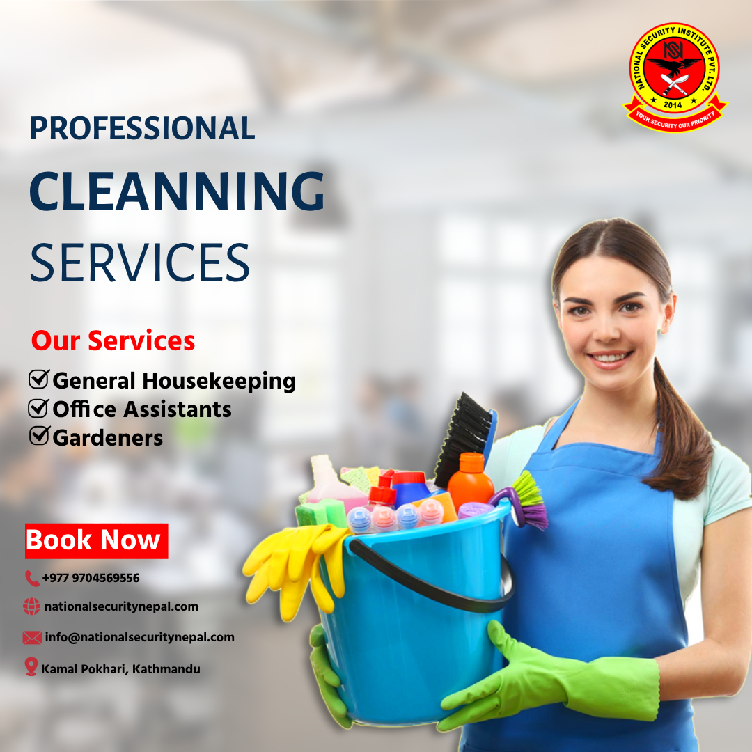 NSINepal's tweet photo. You Relax! Let us do cleaning for you.

📷 वेबसाइट: https://t.co/1EbYRWT3yu
📷 सम्पर्क: 9704569556
📷इमेल: info@nationalsecuritynepal.com
📷 स्थान: कमल पोखरी, काठमाडौं नेपाल
#housekeeping #officeassistant #SecurityFirst #SecurityGuards #NationalSecurityInstitute #Kathmandu #Nepal https://t.co/6dL0JFBIri