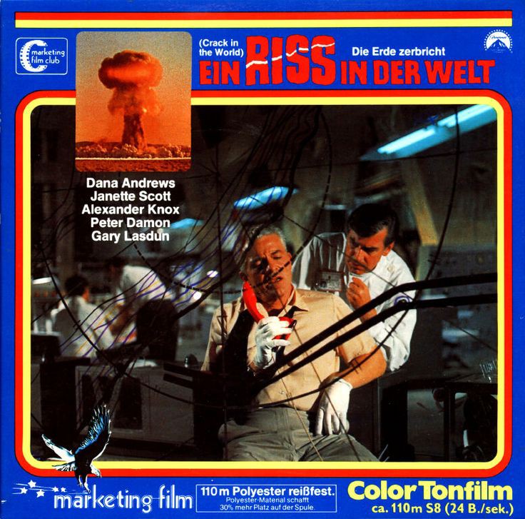 TheFilmFair's tweet photo. German Super 8 box art for #CrackInTheWorld (1965 - Dir. #AndrewMartin) #DanaAndrews #JanetteScott https://t.co/gv2Gutlg2b