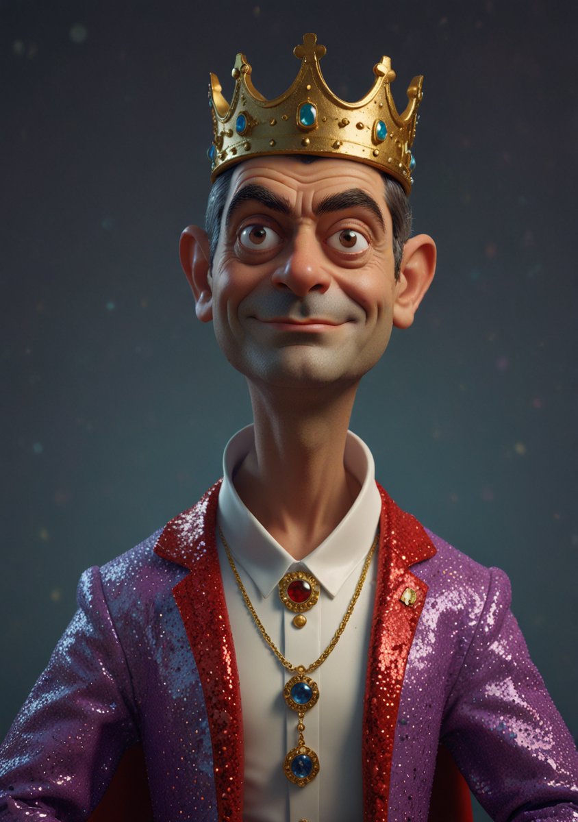 ROSHENDILAN's tweet photo. Icons Meet Monarchy
:
When history meets hilarity – icons don their crowns! 👑😂 #RoyalCaricatures #creativecodexai #aiartcommunity #aiartwork #mr_bean #LionelMessi #ElonMusk #CristianoRonaldo #cr7 https://t.co/GjBrwnB2CM
