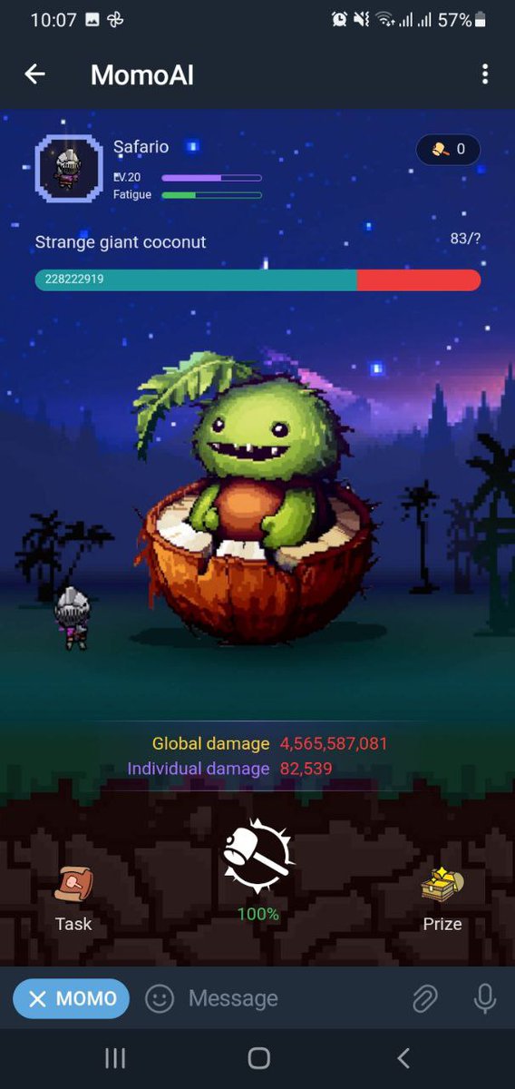 enjoying this coconut game, join me here guys
t.me/MomoAI_bot/app…

@hayahuletj , @hashyveni33 ,@hashlit23

<a href="/Metaoasis_/">TOmorror</a>  ,
@Danishkpp 
 #MomoAiCoconutSmash