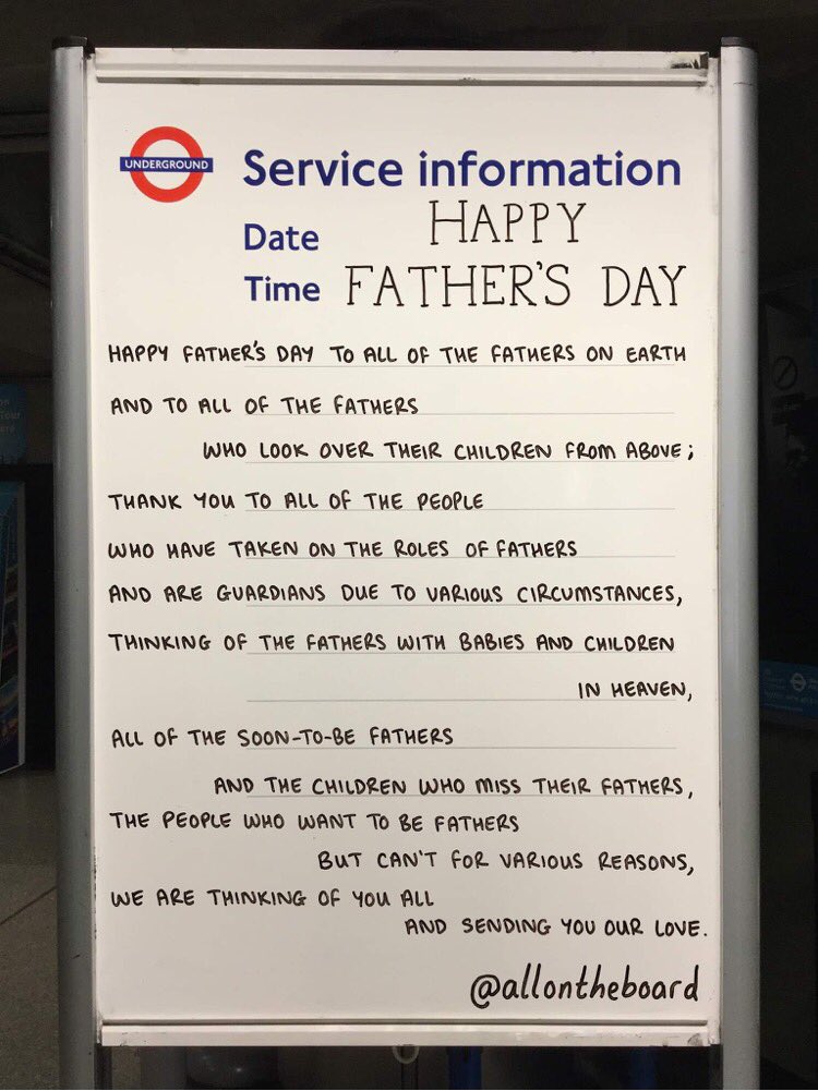 Happy Father’s Day to all of the dads on Earth and the dads who look over their children from above. 
#FathersDay #Dads #allontheboard