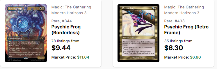 how to tell if a mtg card is unlimited Magic The Gathering - Modern Horizons 3 - Psychic Frog