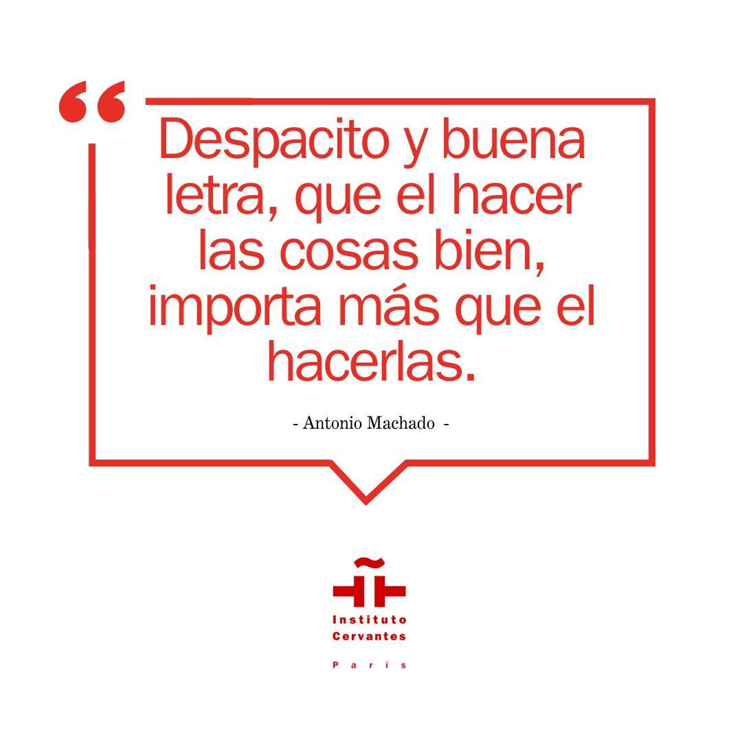 📜 Esta célebre frase pertenece al poeta español Antonio Machado, una figura clave de la Generación del 98. En el ámbito literario, esta cita ha servido para dar a entender que es mejor hacer las cosas despacio y bien que rápido y mal.📚✨ #DomingoCultureta